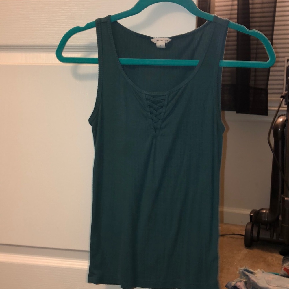 women’s turquoise tank top